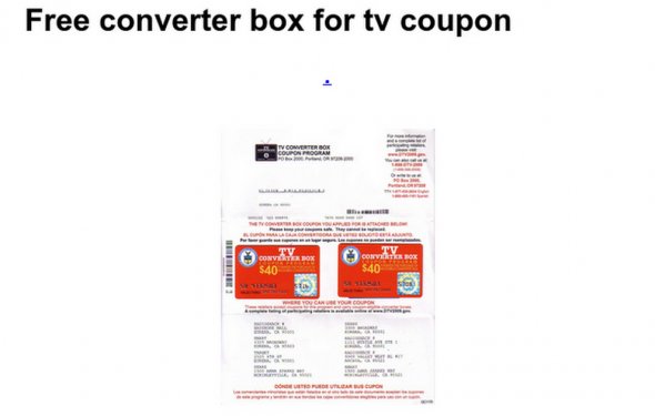 Free converter box for tv