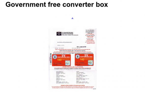 Government free converter box