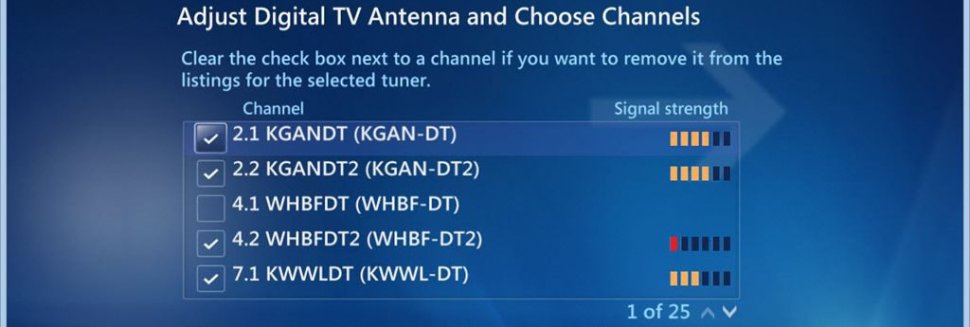 What antenna channels can I get?