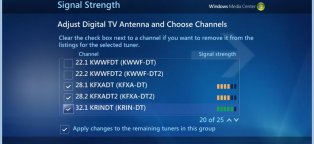 OTA antenna channels